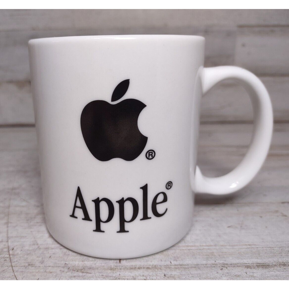 Apple White and Black Logo Mug